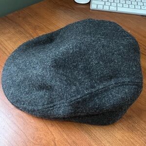 Stetson Men's Wool Newsboy Flat Hat Cap Charcoal Gray